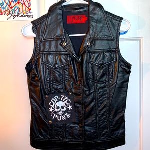 Tripp Faux Leather Punk Vest